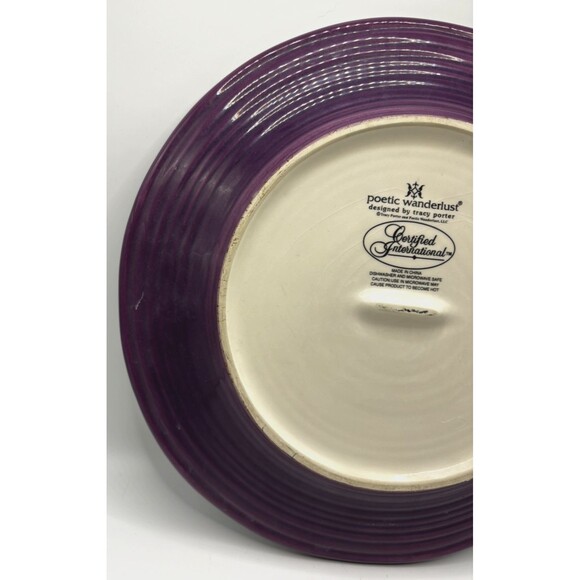 Tracy Porter Poetic Wanderlust Dinner Plates 11” Set of 2 Colorful Floral Boho - Picture 11 of 13